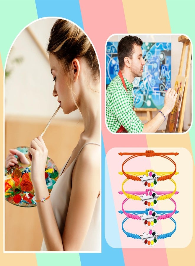 Landical 20 Pcs Art Paint Bracelets Party Favors Painter Artistic Bracelets with Paint Palette Jewelry Gifts for Art Graduation Birthday Party Favors, 10 Colors - Image 4