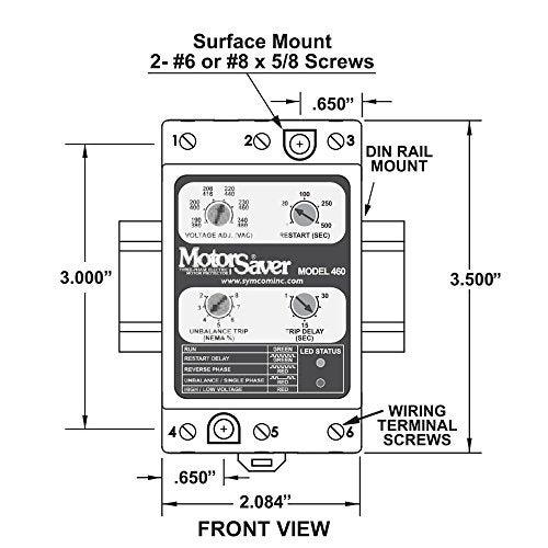 Symcom Voltage Monitor, 3-phase, 190-480VAC or 475-600VAC, 50/60Hz - Image 4