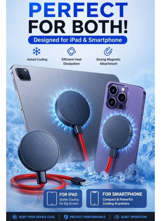 Ni-SHEN Nishen 48W Liquid Cooling Phone & Tablet Cooler – Upgraded Version - Advanced Water Cooling Gaming Fan with TEC Semiconductor Cooling, Ultra Silent Operation & Magnetic Clip Mount – Includes 48W Power Adapter – Compatible with iPhone, iPad, RedMagic, Samsung Galaxy & Android Devices for PUBG Mobile, COD Mobile - Image 4