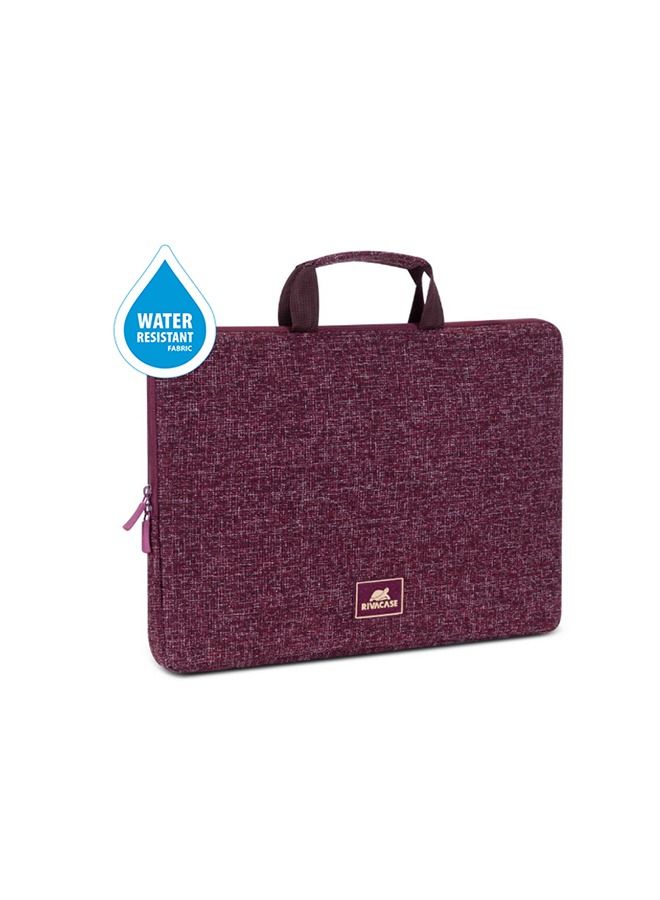 RivaCase 7913 Burgundy Red Laptop Sleeve 13.3" with Handles - Image 1