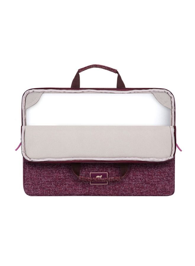 RivaCase 7913 Burgundy Red Laptop Sleeve 13.3" with Handles - Image 4