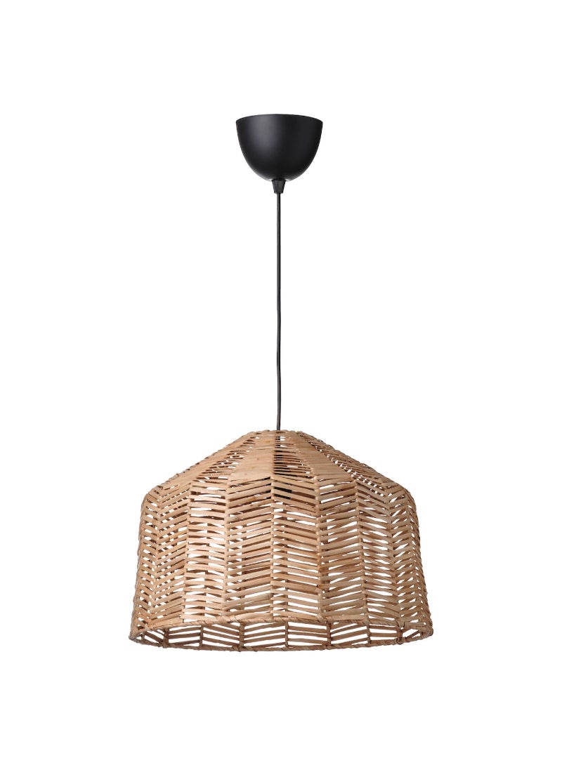 IKEA FRAKTA Pendant lamp - rattan/black - Image 1