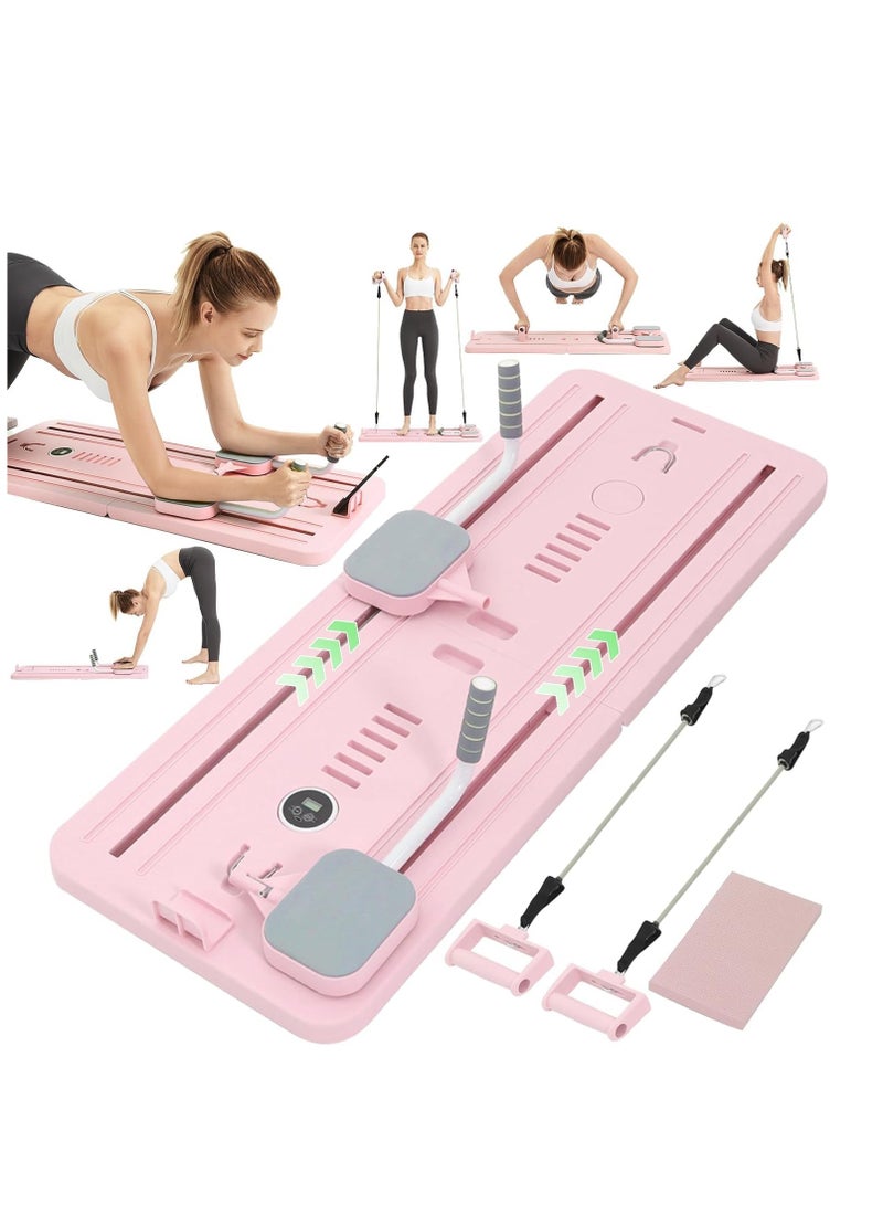 Y&D Portable Pilates Reformer Machine for Home Gym - Auto-Rebound Pilates Board with Abdominal Core Trainer & Full Body Workout  Professional Pilates Equipment for Men Women  - Image 1