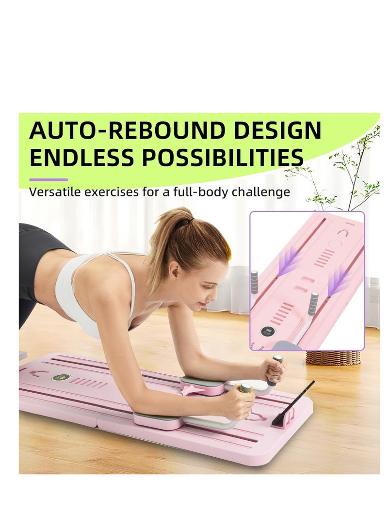 Y&D Portable Pilates Reformer Machine for Home Gym - Auto-Rebound Pilates Board with Abdominal Core Trainer & Full Body Workout  Professional Pilates Equipment for Men Women  - Image 2