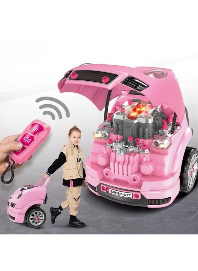 Generic - Service Car Repair Toy Set for Boy Engine Workshop Includes Removable Parts and Tools, Pretend Play Car Mechanic Simulator Toy for Kids - Image 1