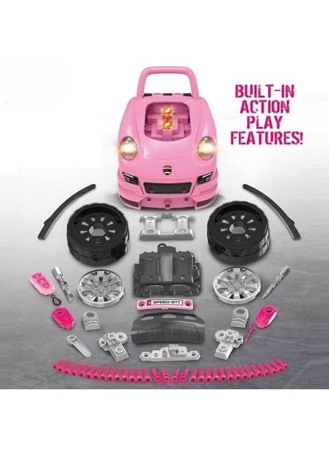 Generic - Service Car Repair Toy Set for Boy Engine Workshop Includes Removable Parts and Tools, Pretend Play Car Mechanic Simulator Toy for Kids - Image 1