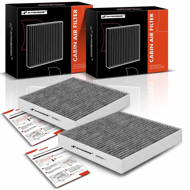 APremium 2PC Cabin Air Filter with Activated Carbon Compatible with Jaguar XF 20092015 XJ 20102019 XFR 20102015 XJR 20142017 XFRS 20132015 XJR575 20182019