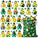 ANGGIKO 24 Pcs St Patricks Day Rubber Ducks with a St Patrick Bag Green Rubber Lucky Ducks for St Patricks Day Party Favors Fun St Patricks Toys Gifts Bulk for Kids Classroom Kids Ducks Bath Toys - Image 2