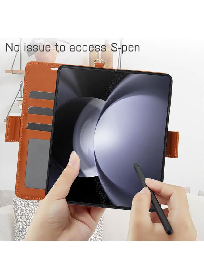 S-TOP Case For Samsung Galaxy Fold4 5G Side Buckle Leather Phone Case - Image 3