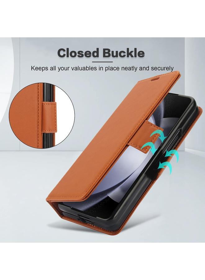 S-TOP Case For Samsung Galaxy Fold4 5G Side Buckle Leather Phone Case - Image 5