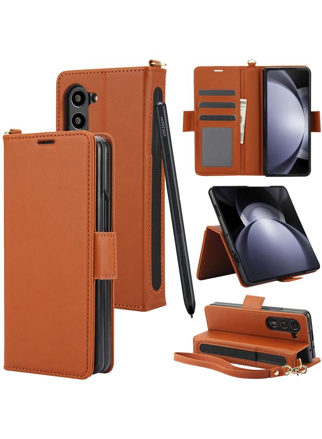 S-TOP Case For Samsung Galaxy Fold4 5G Side Buckle Leather Phone Case - Image 1