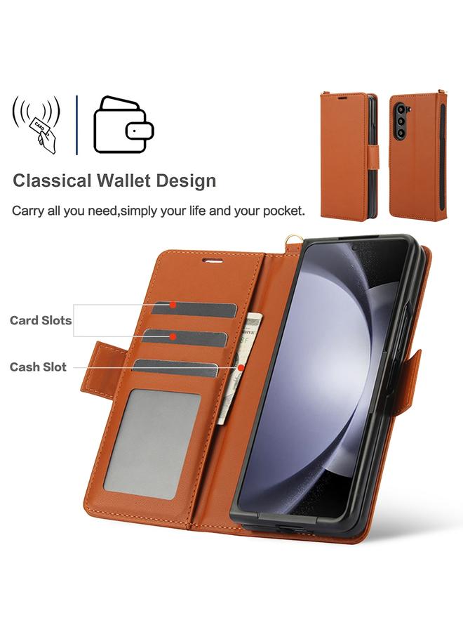 S-TOP Case For Samsung Galaxy Fold4 5G Side Buckle Leather Phone Case - Image 4
