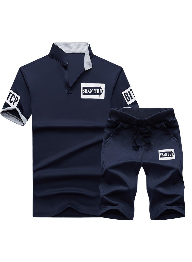KUYING Summer Men's Short Sleeved Shorts Sports Suit  - Image 1