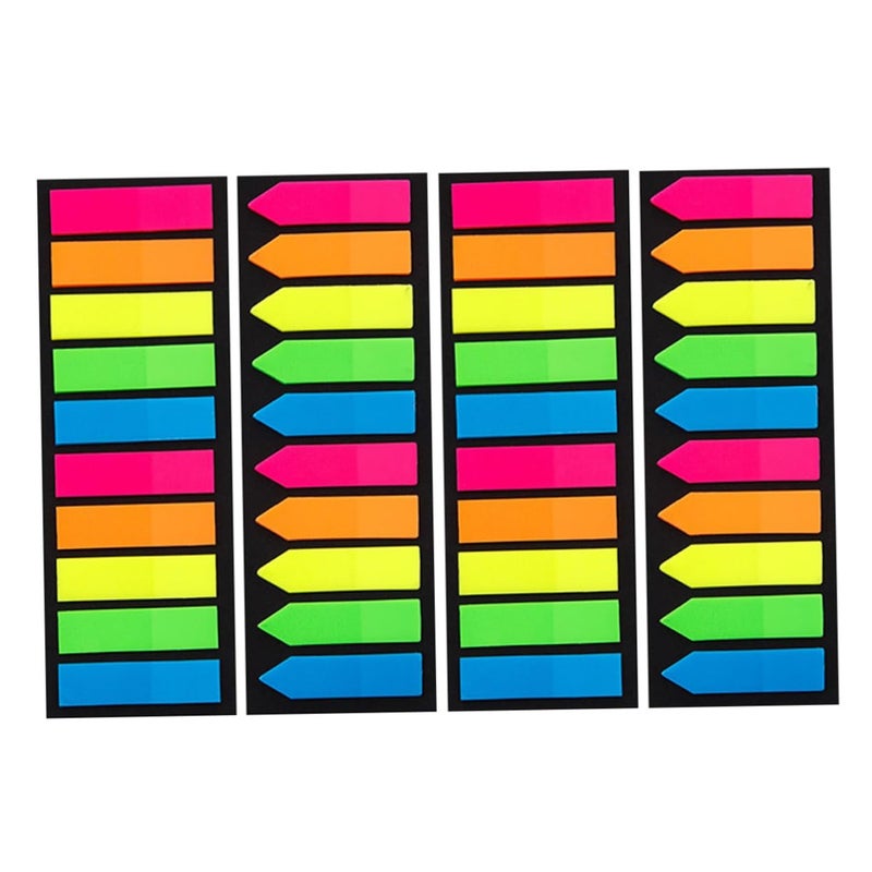 800 Sheets Self Adhesive PET Page Markers Colorful Flags for Office Home Use 4 Pack - Image 2