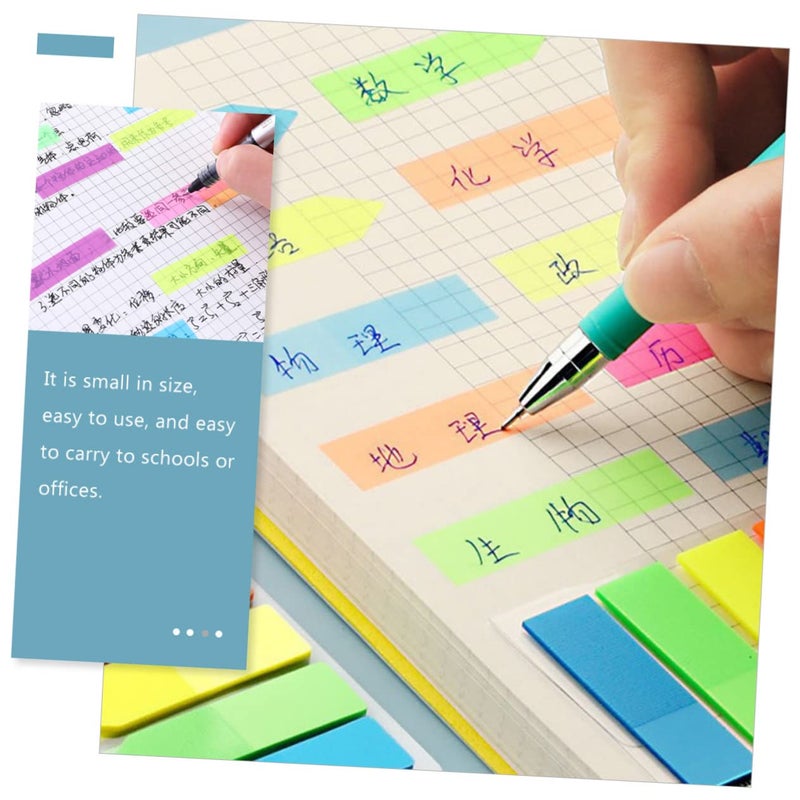 800 Sheets Self Adhesive PET Page Markers Colorful Flags for Office Home Use 4 Pack - Image 4