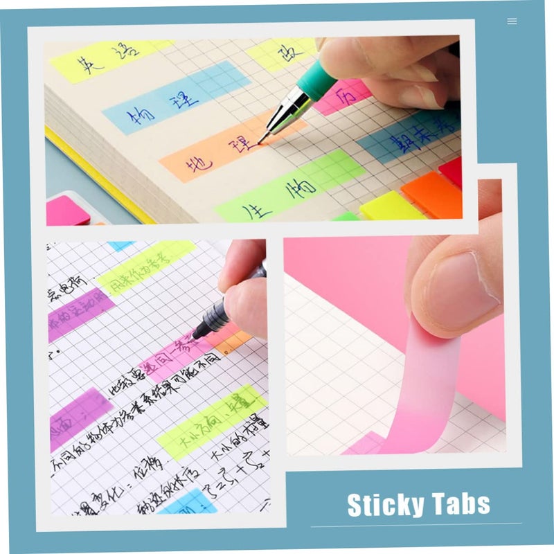 800 Sheets Self Adhesive PET Page Markers Colorful Flags for Office Home Use 4 Pack - Image 5