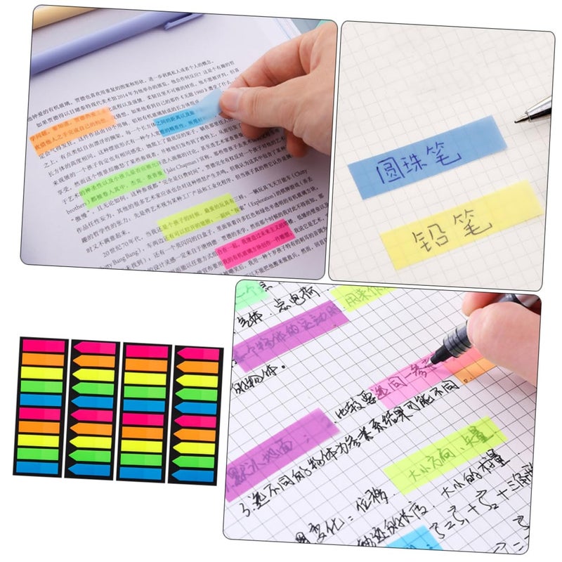 800 Sheets Self Adhesive PET Page Markers Colorful Flags for Office Home Use 4 Pack - Image 3