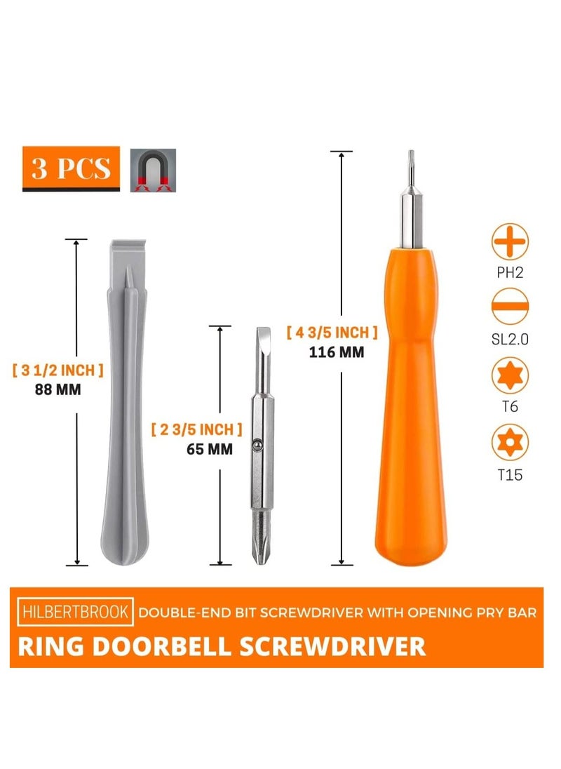 Excefore Ring Screwdriver Replacement Ring Doorbell Screwdriver Ring Doorbell Tool for Battery Change, Ring Camera Screwdriver Double-ended Compatible for All Ring Doorbells  - Image 2
