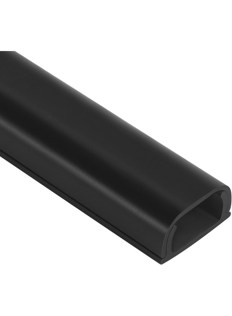 Cable Hider Raceway Kit, 68in Wire Hiders for TV on Wall, Paintable Cord Cover Channel, Cord Hider for Wall Mounted TV in Home Office, 4X L17in X W0.95in X H0.47in, Black - Image 1