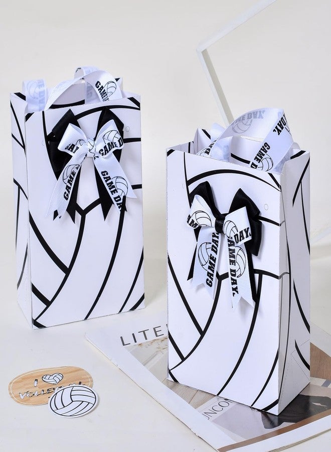 Ribest Volleyball Ribbon, 7/8 Inch Grosgrain Sports Ribbon for Crafts Hair Bows Gift Wrapping Team Decor Party Decorations, White and Black, 10 Yards - Image 3