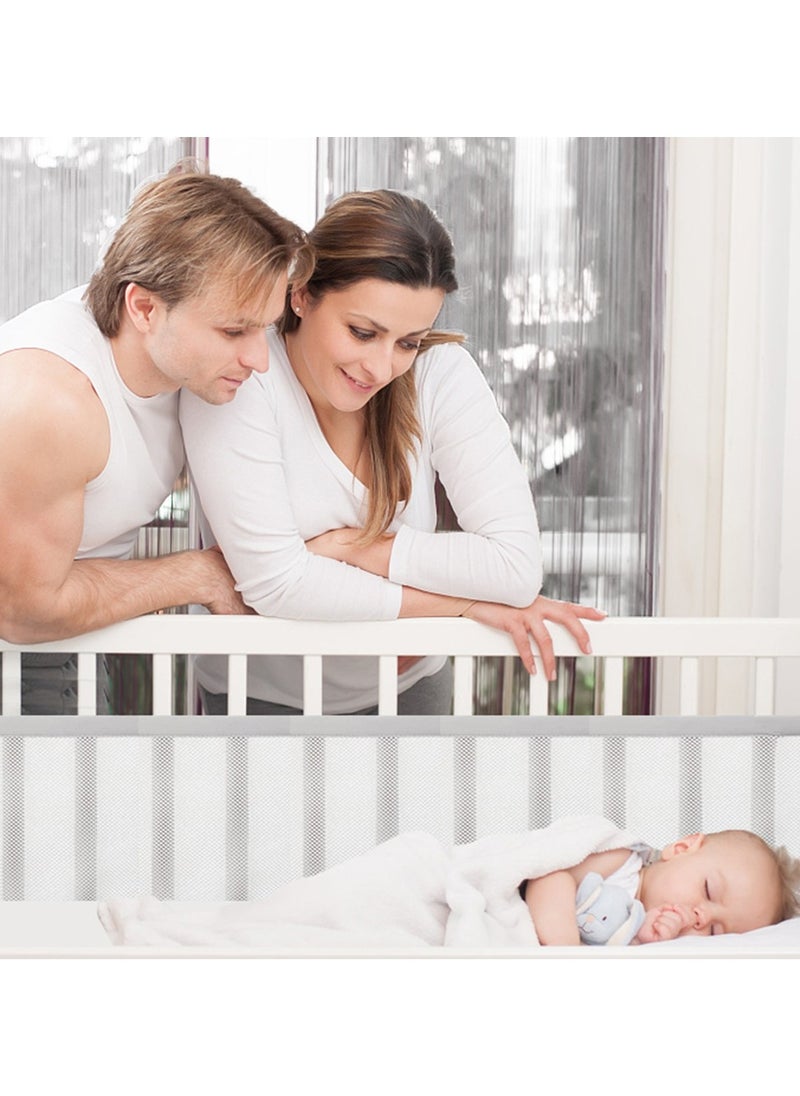 Generic - Baby Crib Bumper Set - Breathable Mesh Bedside Protector, Anti-Collision Cotton Cot Liner, Baby Bed Rail Guard, Bedside Safety Fence, 2 Pieces - 340x28cm + 160x30cm, Newborn Baby Bed Safety Protector - Image 1