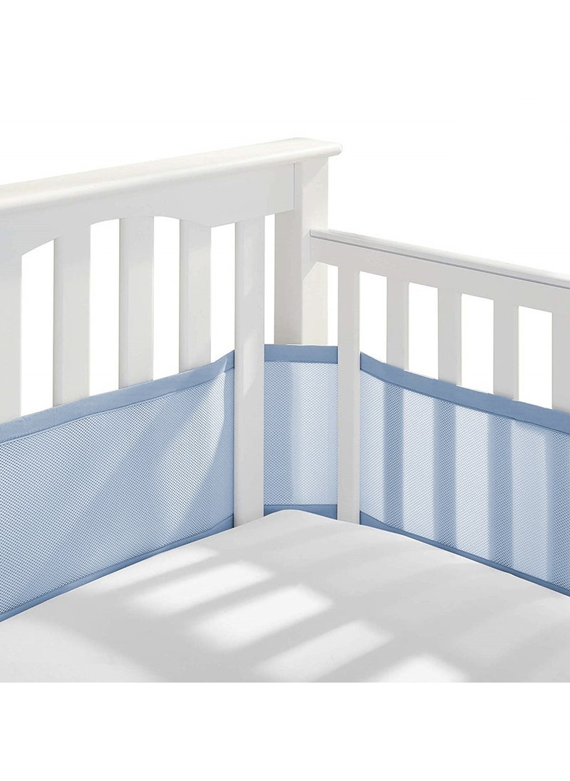 Generic - Baby Crib Bumper Set - Breathable Mesh Bedside Protector, Anti-Collision Cotton Cot Liner, Baby Bed Rail Guard, Bedside Safety Fence, 2 Pieces - 340x28cm + 160x30cm, Newborn Baby Bed Safety Protector - Image 1