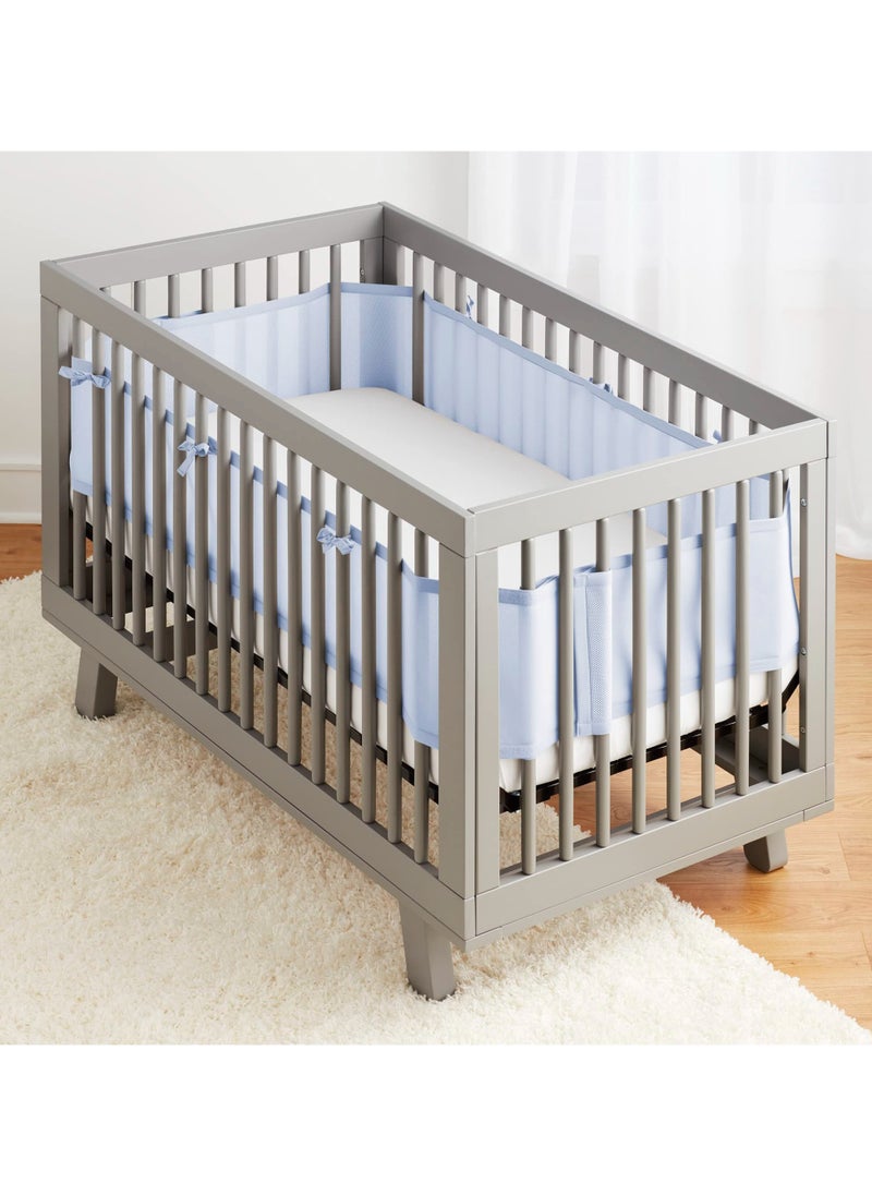 Generic - Baby Crib Bumper Set - Breathable Mesh Bedside Protector, Anti-Collision Cotton Cot Liner, Baby Bed Rail Guard, Bedside Safety Fence, 2 Pieces - 340x28cm + 160x30cm, Newborn Baby Bed Safety Protector - Image 1
