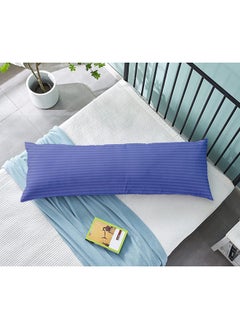 Hotel Linen Klub Krude Long Body Pillow 1pc, Fabric: 100% Polyester 85 GSM Microfiber 1 cm Stripe Super Soft, Filling: 1300 gm Hollow Fiber Comfort, Breathable & Ultra Soft , Size: 45 x 120 cm, Color: Lavender  - Image 1