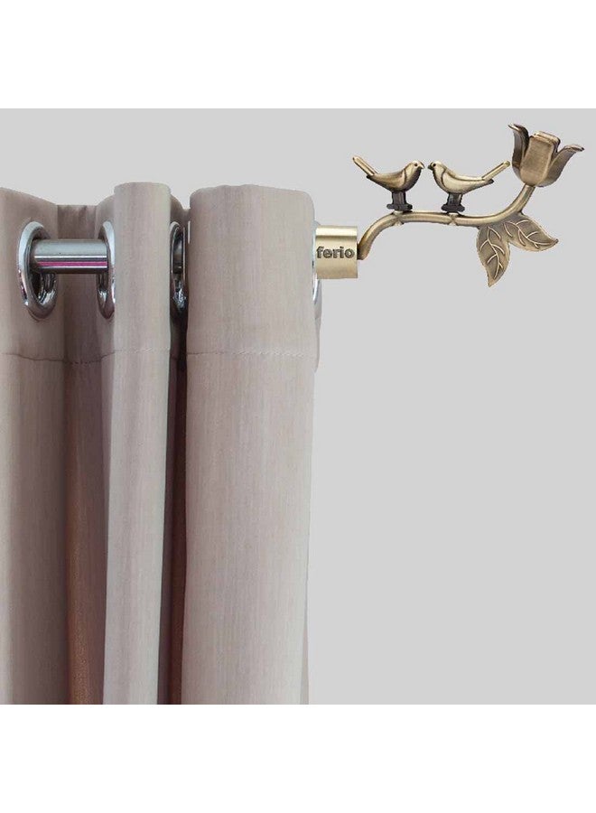 Arena Curtain Bracket Knob Finials Only Without Curtain Bracket Brass Antique Premium Love Birds Golden Design for Door and Window (Pack of 4) - Image 4