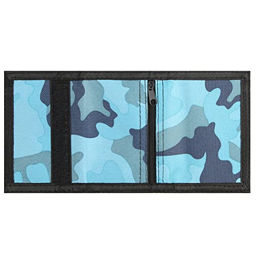 Lamiza Kids Boys RFID Wallet with Magic Sticker, Teen Camo Nylon Wallet for Christmas/Birthday Gift Ideas (Camo Blue) - Image 4