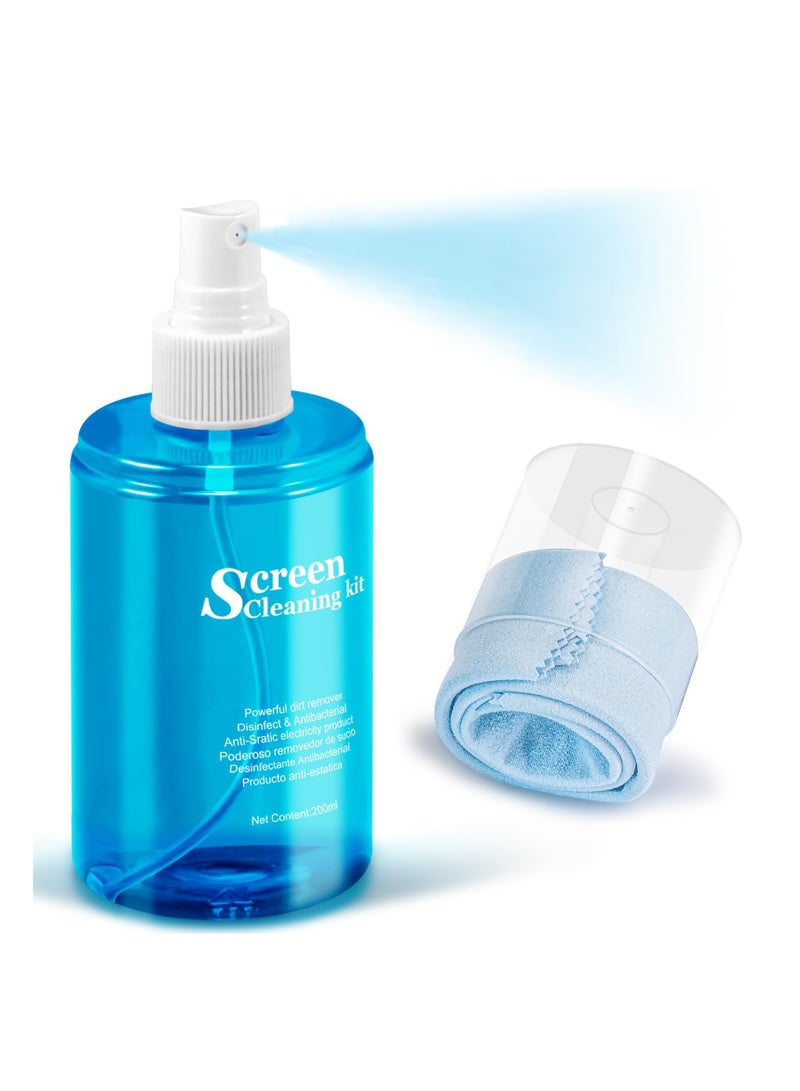 Excefore Car Screen Cleaner, Non-Drip Laptopn Cleaning Spray with Wipe Cloth for CD LCD LED Computer Phone Electronic, Monitor, Glasses - Image 1