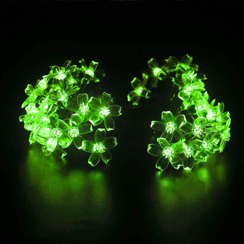 Lexton Lexton Silicone Blooming Flower Fairy String Lights 20 LED 3 Meter Waterproof Decorative Series Lights for Indoor Outdoor Decoration Plugin Pack of 1 Green  - Image 2