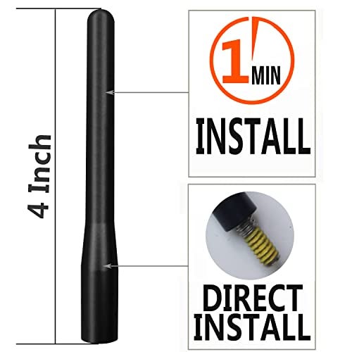 MINILAOMA 4 Inch Short Antenna for Dodge RAM 1500 2500 3500 4500 5500 AMFM AntiTheft Design Replacement Vehicle Antenna - Image 3