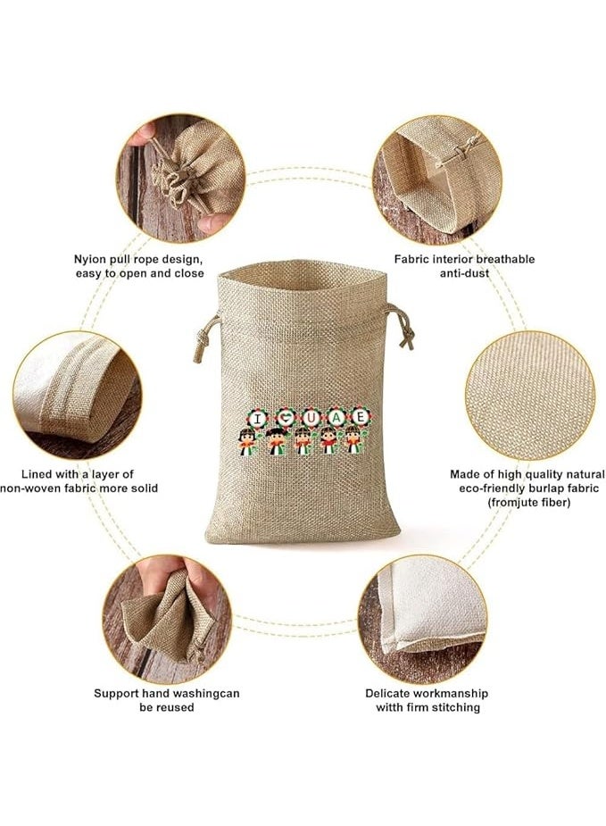 PRINTSHOP4ME UAE National Day Gift Bags - Set Of 12 Jute Bags - Celebrate Flag Day Accessories - Image 5