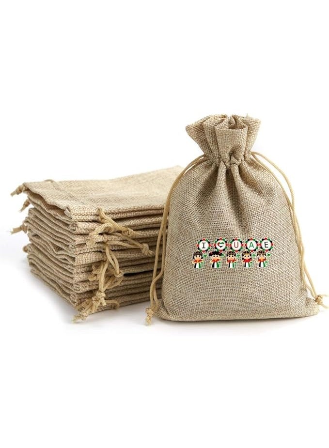 PRINTSHOP4ME UAE National Day Gift Bags - Set Of 12 Jute Bags - Celebrate Flag Day Accessories - Image 4