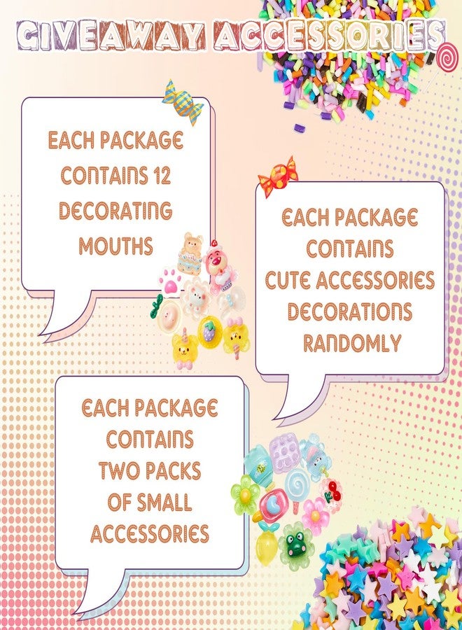 Lineshading 12 Pack DIY Phone Case Set, Whipped Cream Glue Kit, Includes 12 Pcs 15ml Simulation Cream Glues with Nozzle, 2 Packs Theme Decorations, 2 Packs - Image 3