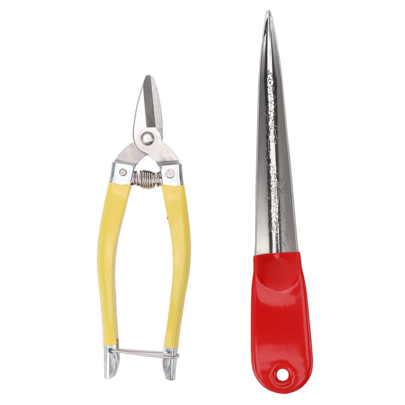 2pcs Professional Wicker Repair Tool Kit Stainless Steel Versatile Wicker Repair Scissor Pry Tool for Basketry Woven Furniture - Image 1