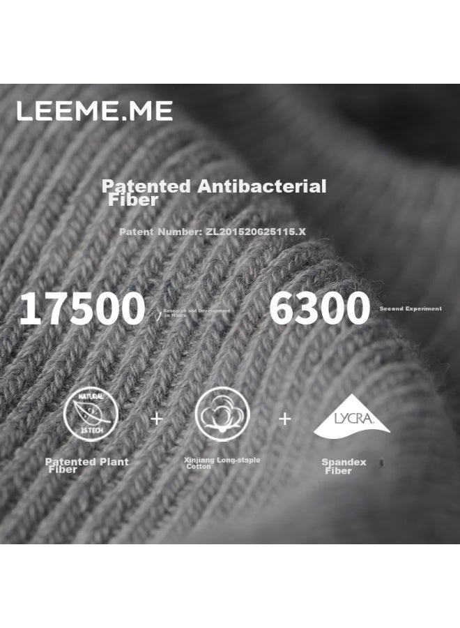 Leeme.me Limi جوارب رجالية، مقاومة للروائح للخريف والشتاء، جوارب متوسطة الطرف للرجال تسمح بتهوية القدم، 4 أزواج - Image 2