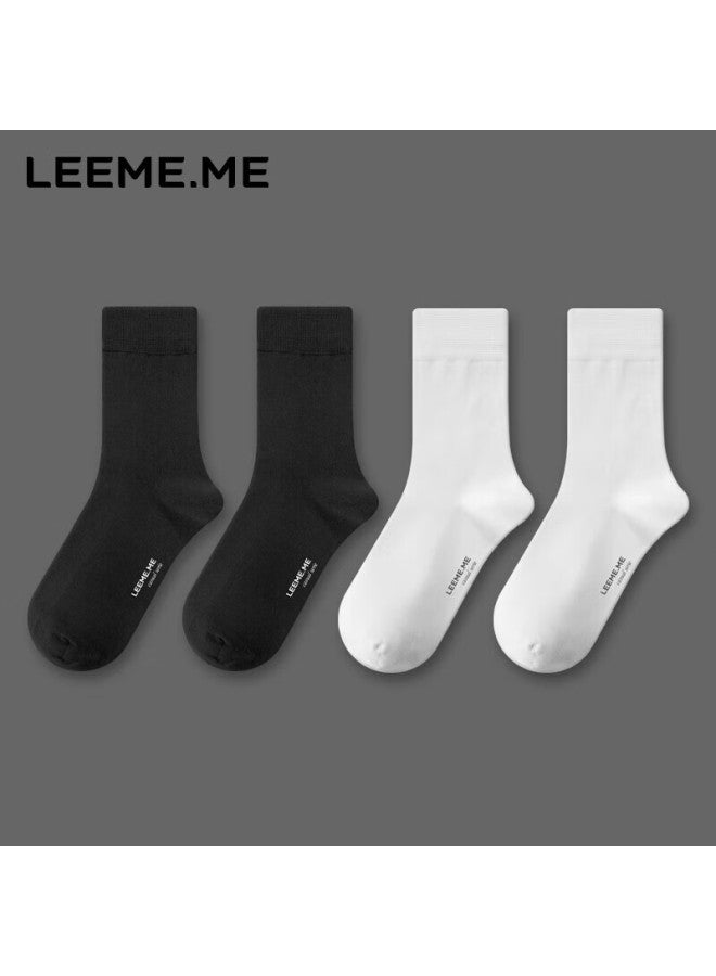 Leeme.me Limi جوارب رجالية، مقاومة للروائح للخريف والشتاء، جوارب متوسطة الطرف للرجال تسمح بتهوية القدم، 4 أزواج - Image 1