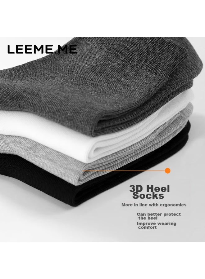 Leeme.me Limi جوارب رجالية، مقاومة للروائح للخريف والشتاء، جوارب متوسطة الطرف للرجال تسمح بتهوية القدم، 4 أزواج - Image 4