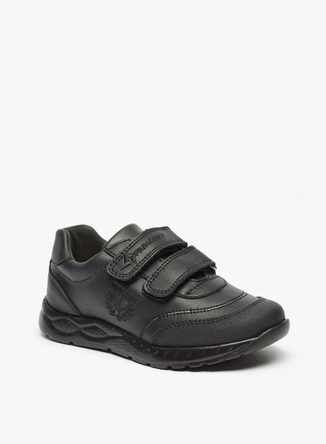 Pablosky Boys Textured Sneakers with Hook and Loop Closure School Shoes