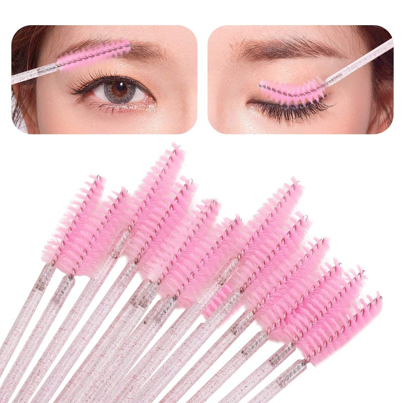 Tbestmax 400 Spoolies Mascara Wand and Lip Brush Disposable Lash Brushes for Eyelash Extensions, Lipstick Lip Gloss Wands Applicator Tool (Pink) - Image 4