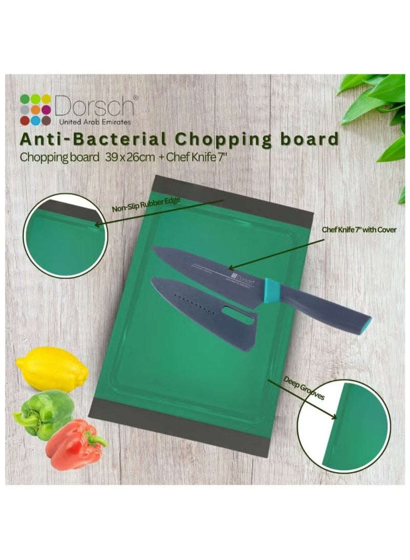 Dorsch Kitchen Bundle 7-Piece Utensil Set with Stand + Cutting Board & 7" Chef Knife - Image 5