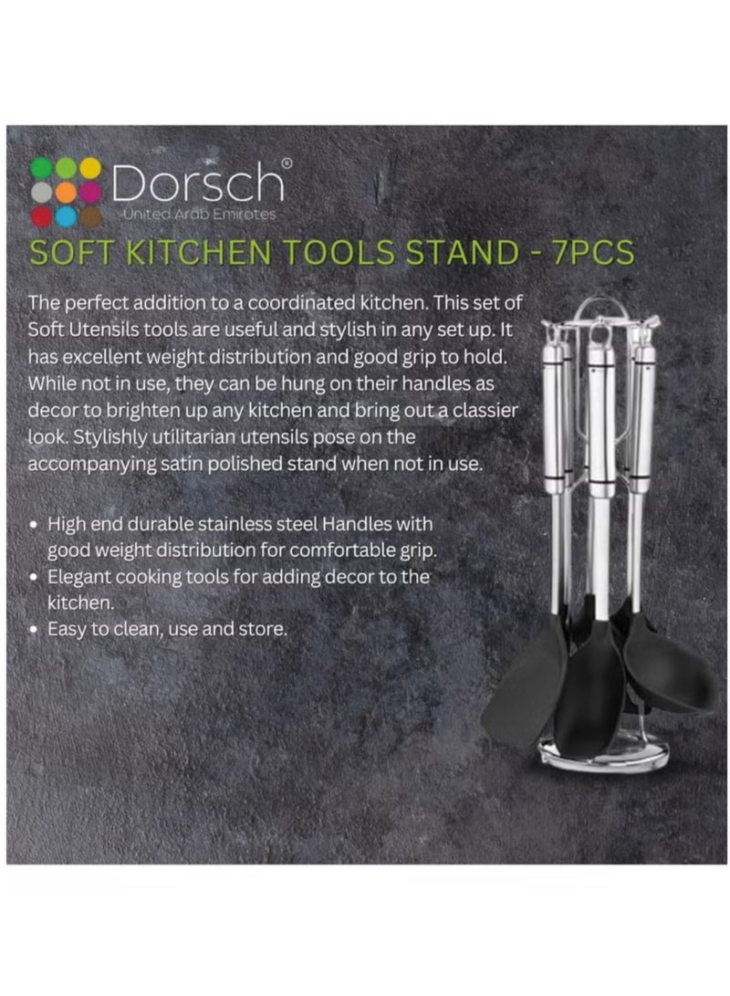 Dorsch Kitchen Bundle 7-Piece Utensil Set with Stand + Cutting Board & 7" Chef Knife - Image 4
