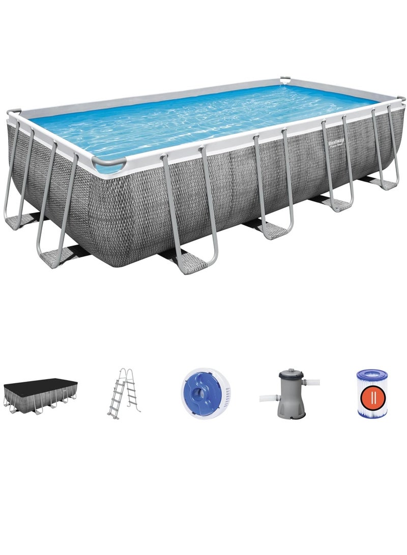 Bestway Power Steel Rectangular Pool Set 4.88m x 2.44m x 1.22m56996 - Image 1