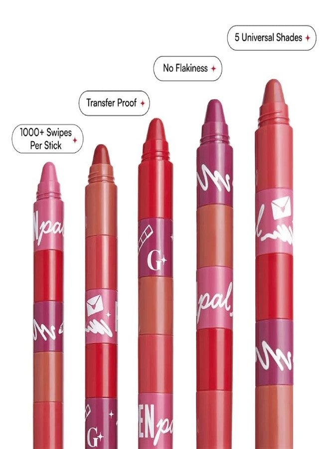 Gush Beauty Kiss Kit Dreamy 2-in-1 Lip Combo Gift Set | Glaze Lip Oil Gloss + Pen Pal + Travel-Friendly Makeup Pouch - Image 4
