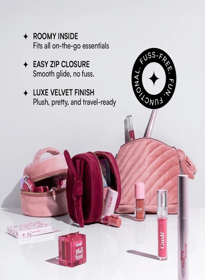 Gush Beauty Kiss Kit Dreamy 2-in-1 Lip Combo Gift Set | Glaze Lip Oil Gloss + Pen Pal + Travel-Friendly Makeup Pouch - Image 5