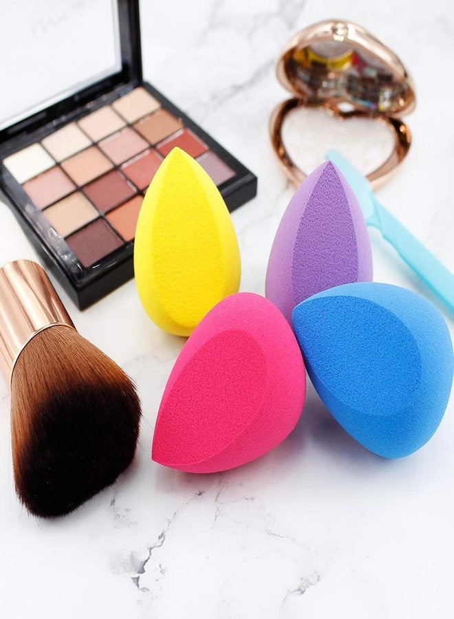 AVTY 4+1Pcs Makeup Sponges with Powder Brush, Foundation Blending Sponge for Liquid Cream and Powder, Professional Beauty Sponge Blender & Brush - Image 5
