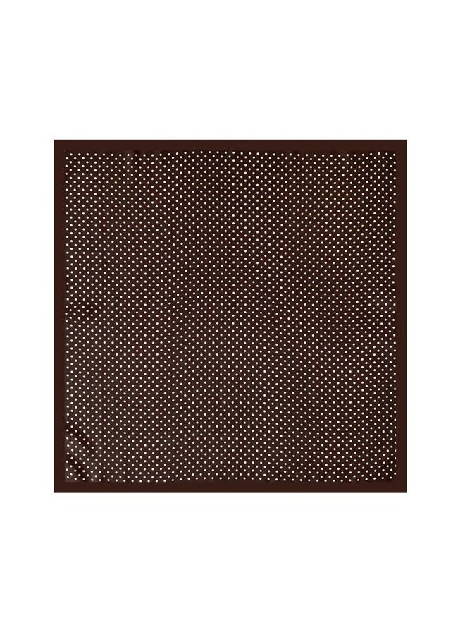 CYian Silk Feeling Scarf for Women Square Scarf Satin Head Scarves Fashion Neck Scarfs for Bag Hair Scarves Gift, Brown Dot, 27.5 × 27.5 inches - Image 2