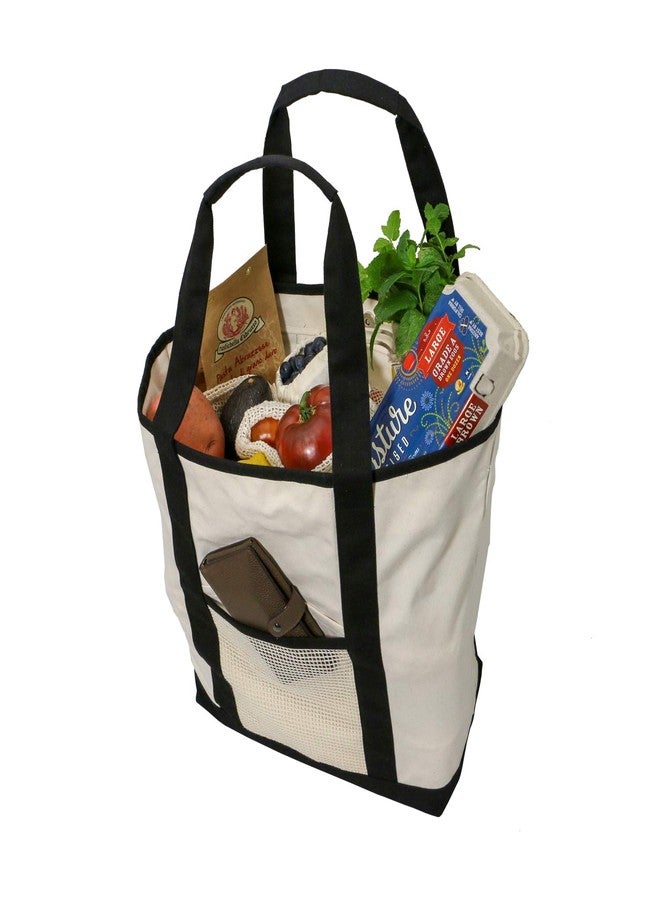 Simple Ecology Reusable Organic Cotton Super Strength XL Grocery Bag - Black - Image 1
